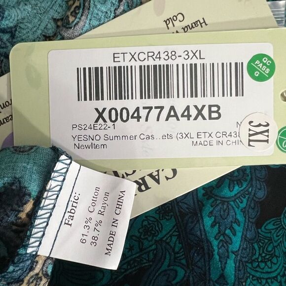 YesNo maxi dress plus size 3XL muumuu fall casual short sleeve tiered cotton -5 - Picture 5 of 7